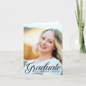 Faire-part Chic Photo de Diplômé(e) Senior Pliée Diplômé(e) (Devant)