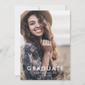 Faire-part Chic Red Message Photo Collage Graduation (Devant)
