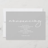 Faire-part Chic Script Photo Diplôme (Dos)