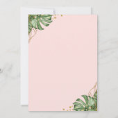 Faire-part Chic Tropical Pink Gold Arch Photo Graduation (Dos)