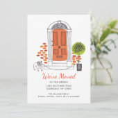 Faire-part Chien de Porte Orange que nous avons déplacé | Fai (Debout devant)