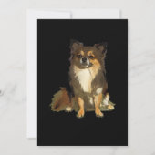 Faire-part Chien graphique long Haired Chihuahua mignon (Devant)