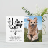 Faire-part Chien mignon Déménagement Nous Avons Déménagé Phot (Debout devant)