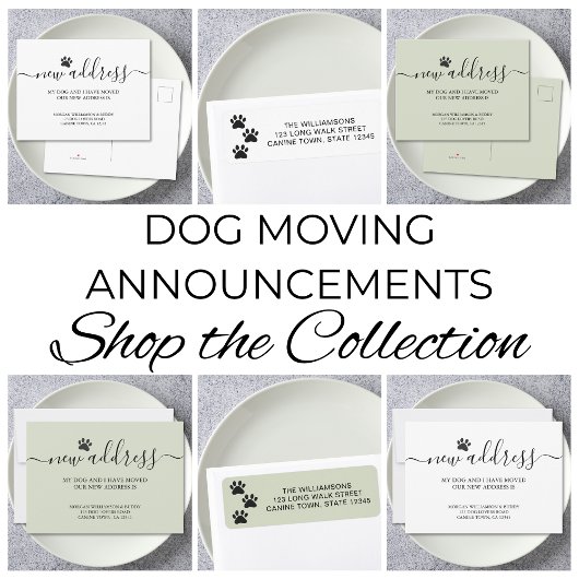 Faire-part Chien qui déménage