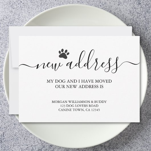 Faire-part Chien qui déménage