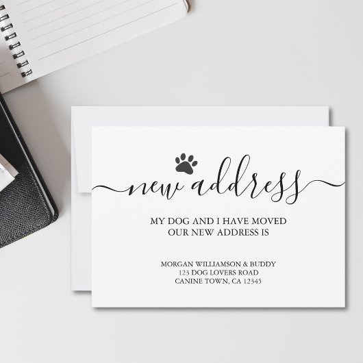 Faire-part Chien qui déménage