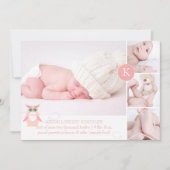 Faire-part Chouette rose PixDezines/do-it-yourself couleur ac (Devant)