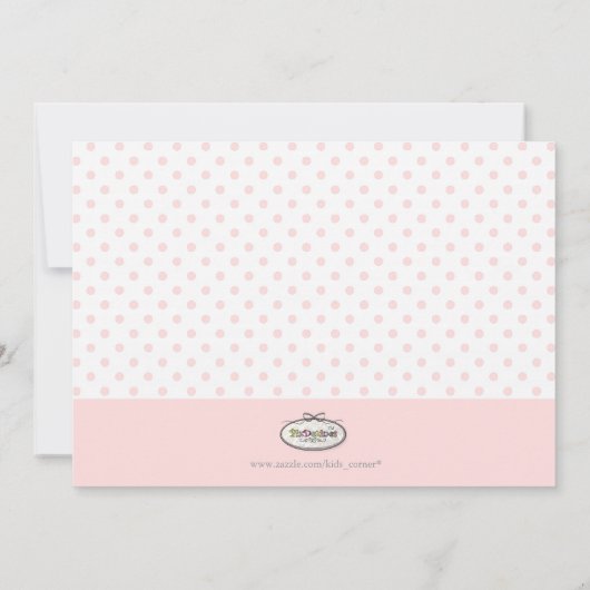 Faire-part Chouette rose PixDezines/do-it-yourself couleur ac (Dos)