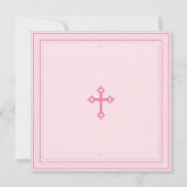 Faire-part Christening Baptême Nommer Simple rose moderne Ann (Dos)