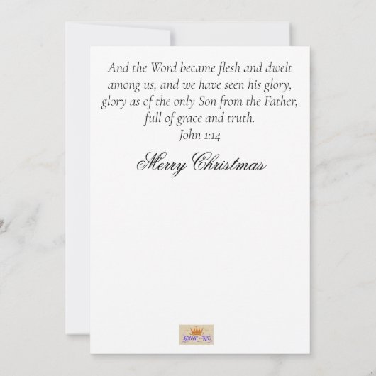Faire-part Christian Christmas Card 2023 Design simple (Dos)