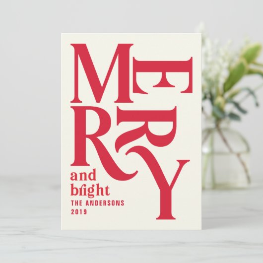 Faire-part Chritsmans vintages rouges (Debout devant)