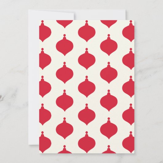 Faire-part Chritsmans vintages rouges (Dos)