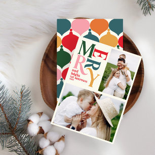 Faire-part Chritsmas vintages colorés