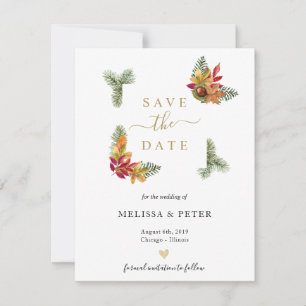 Faire-part Chute mariage élégant enregistrer la date
