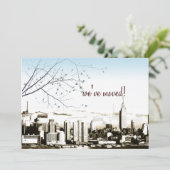 Faire-part Ciel de New York/tours jumelles/annonce mobile (Debout devant)