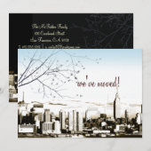 Faire-part Ciel de New York/tours jumelles/annonce mobile (Devant / Derrière)