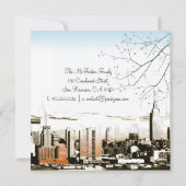 Faire-part Ciel de NYC/tours jumelles/annonce mobile (Dos)