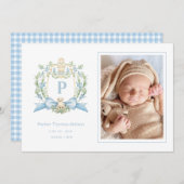 Faire-part Cimetière bleu chicot | Bébé garçon (Devant / Derrière)