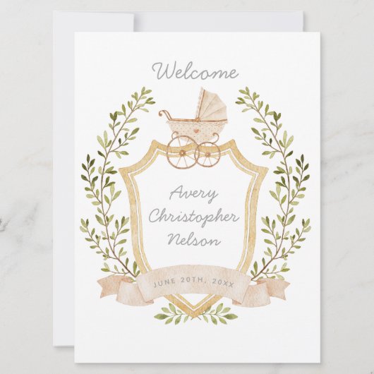 Faire-part Cimetière de transport pour bébés | Symbole hospit (Devant)