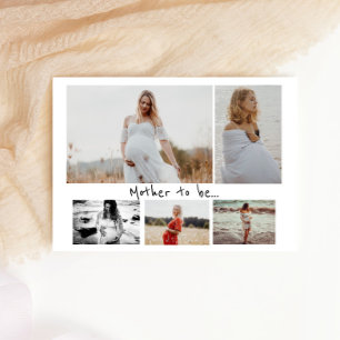 Faire-part Cinq Photos Collage Mère pour être la grossesse