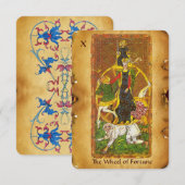 FAIRE-PART CIOTS DE RENAISSANCE ANTIQUE 10/LA ROUE DE FORTUNE (Devant / Derrière)