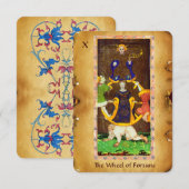 FAIRE-PART CIOTS DE RENAISSANCE ANTIQUE 10/LA ROUE DE FORTUNE (Devant / Derrière)