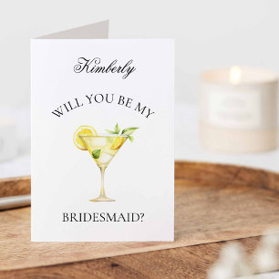 Faire-part Citron Cocktail Serez-vous ma proposition de Bride