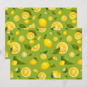 Faire-part Citron Variété 8 (Devant / Derrière)