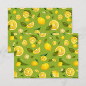 Faire-part Citron Variété 8 (Devant / Derrière)