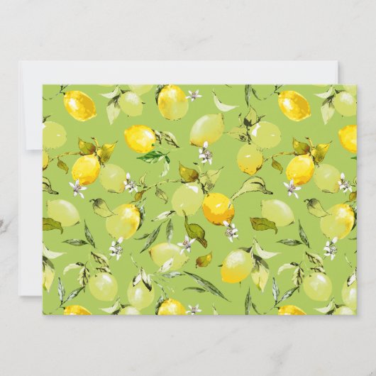 Faire-part citrons aquarelle 22 (Devant)