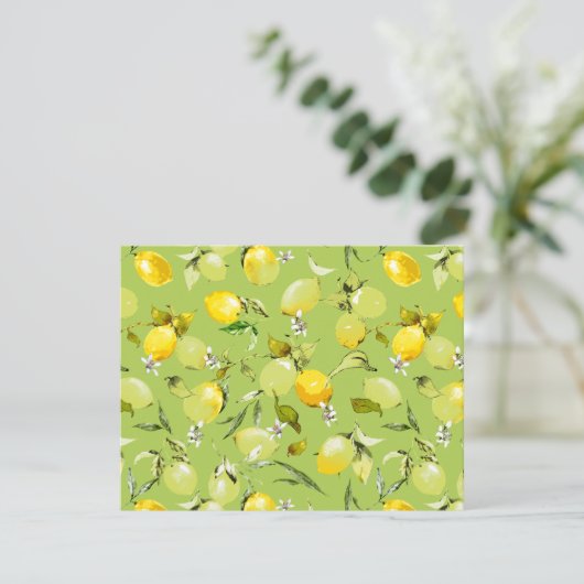 Faire-part citrons aquarelle 22 (Debout devant)