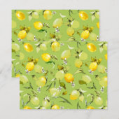 Faire-part citrons aquarelle 22 (Devant / Derrière)