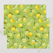 Faire-part citrons aquarelle 22 (Devant / Derrière)
