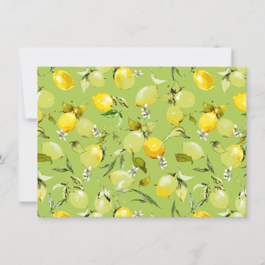 Faire-part citrons aquarelle 22 (Devant)
