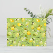 Faire-part citrons aquarelle 22 (Debout devant)