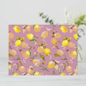 Faire-part citrons aquarelle 25 (Debout devant)