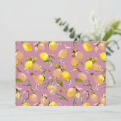 Faire-part citrons aquarelle 25 (Debout devant)