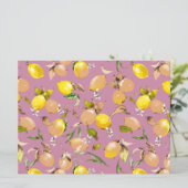 Faire-part citrons aquarelle 25 (Debout devant)