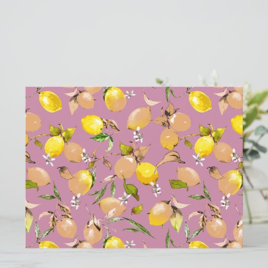 Faire-part citrons aquarelle 25 (Debout devant)