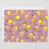 Faire-part citrons aquarelle 25 (Dos)