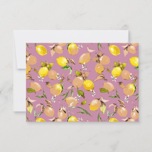 Faire-part citrons aquarelle 25 (Devant)