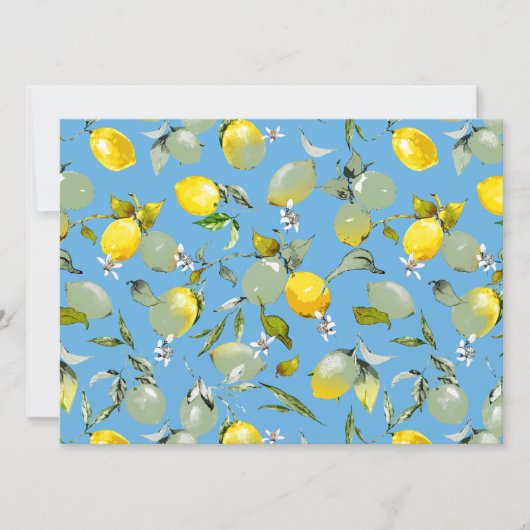 Faire-part citrons aquarelle 27 (Devant)
