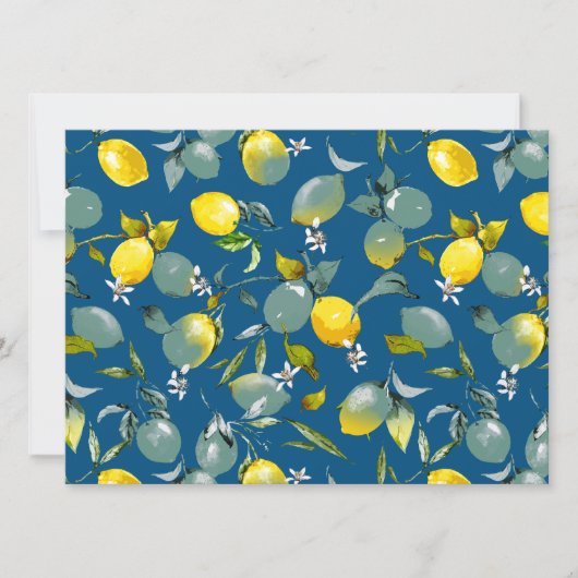 Faire-part citrons aquarelle 29 (Devant)