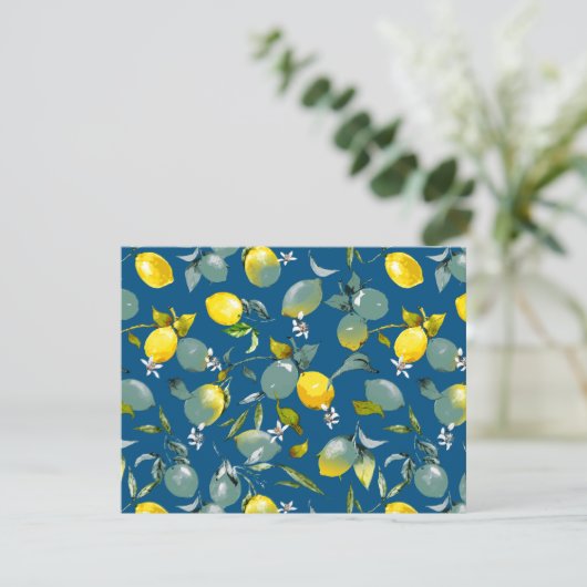 Faire-part citrons aquarelle 29 (Debout devant)