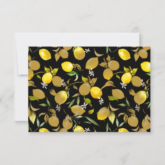 Faire-part citrons d'aquarelle 30 (Devant)