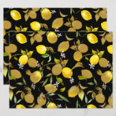 Faire-part citrons d'aquarelle 30 (Devant / Derrière)
