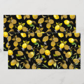 Faire-part citrons d'aquarelle 30 (Devant / Derrière)