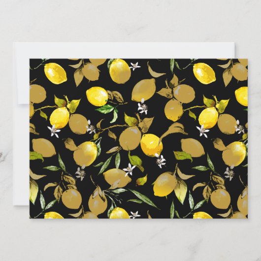 Faire-part citrons d'aquarelle 30 (Devant)