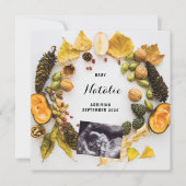 Faire-part Citrouille de grossesse Automne Automne Automne Fa (Devant)