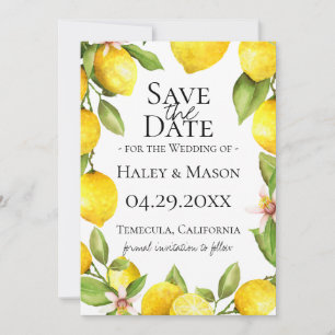 Faire-part Citrus Orchard Enregistrer La Date